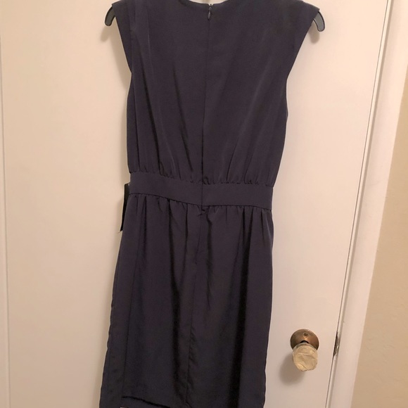 Zara Navy Dress with Gold Accent Belt - Picture 3 of 3